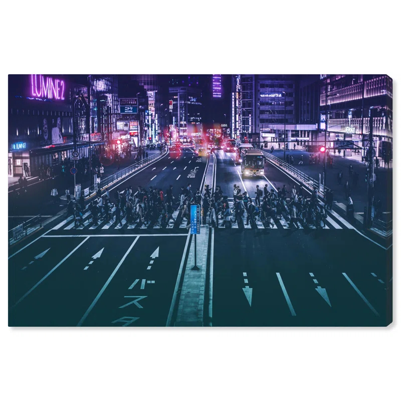 Notori Art By Shinjuku Station Canvas Modern Mancave Art Prints by Notoriart