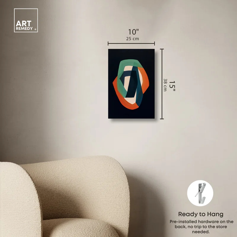 Art Remedy Distortion In Typefaces Abstract Shapes Trendy Wall Art by Art Remedy