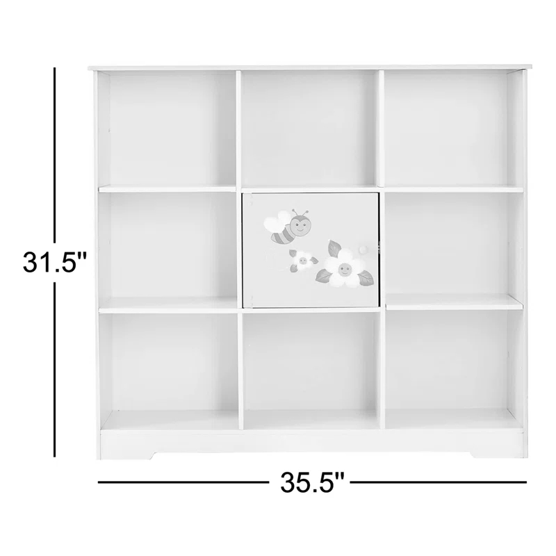 Teamson Kids Teamson Kids Magic Garden Wooden Adjustable Organizer Cube Bookshelf– for Bedrooms or Playrooms