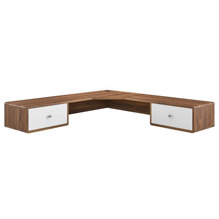 Modway Modway Transmit 55" Wall Mount Corner Wood Office Desk