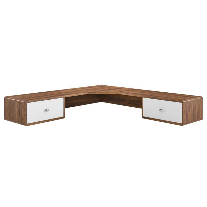 Modway Modway Transmit 55" Wall Mount Corner Wood Office Desk