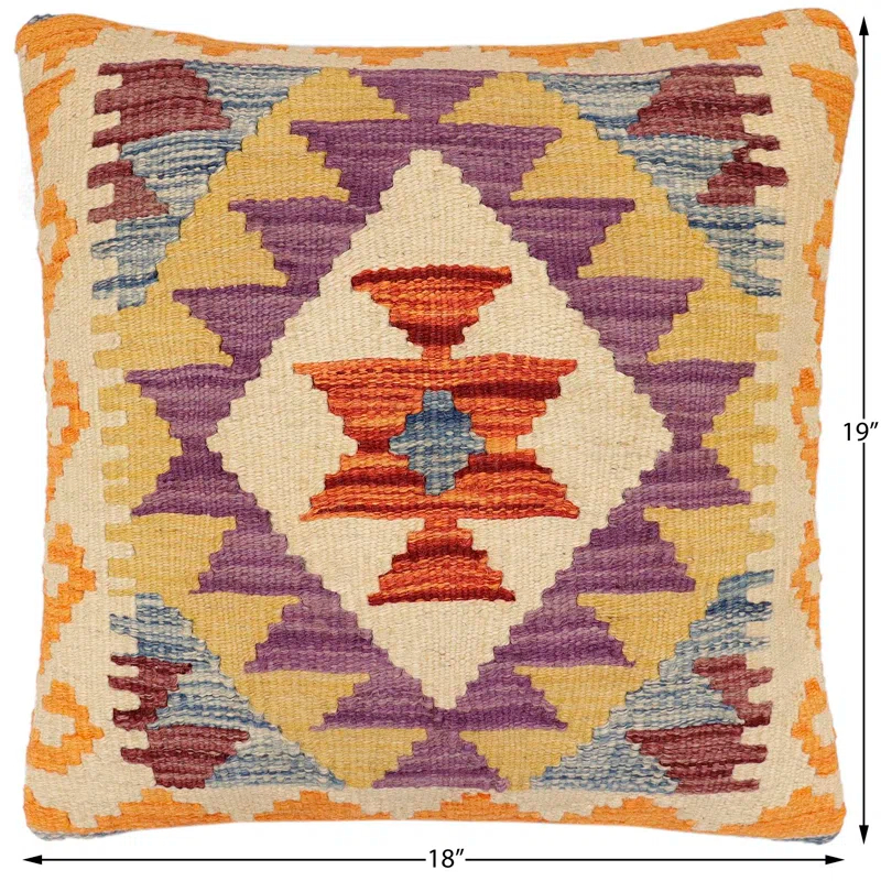 Tribal Kilim Pillow Geometric Throw Pillow