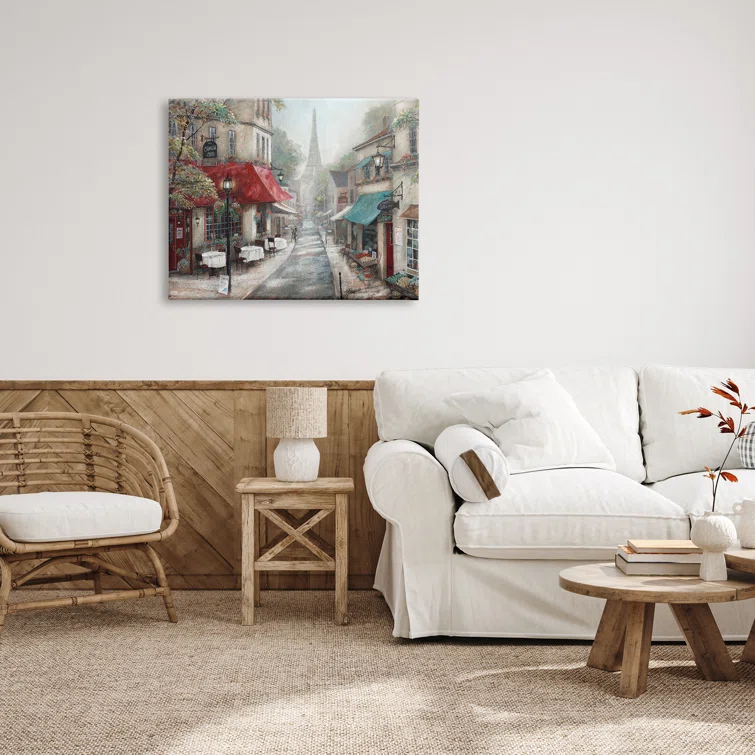 Stupell Industries " Parisian City Streets Traditional Countryside Bistro Architecture " by Ruane Manning