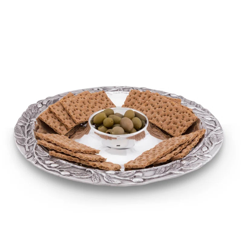 Arthur Court Designs Arthur Court Designs Tuscan Aluminum Chips And Dip Platter