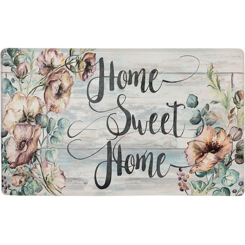 SoHome Cozy Living Home Sweet Home Floral Anti-Fatigue Mat