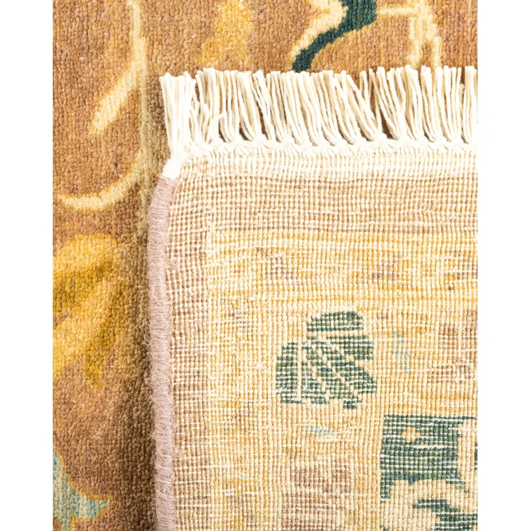 Isabelline One-of-a-Kind 6' 0" X 9' 5" 2000s Wool Area Rug in Brown