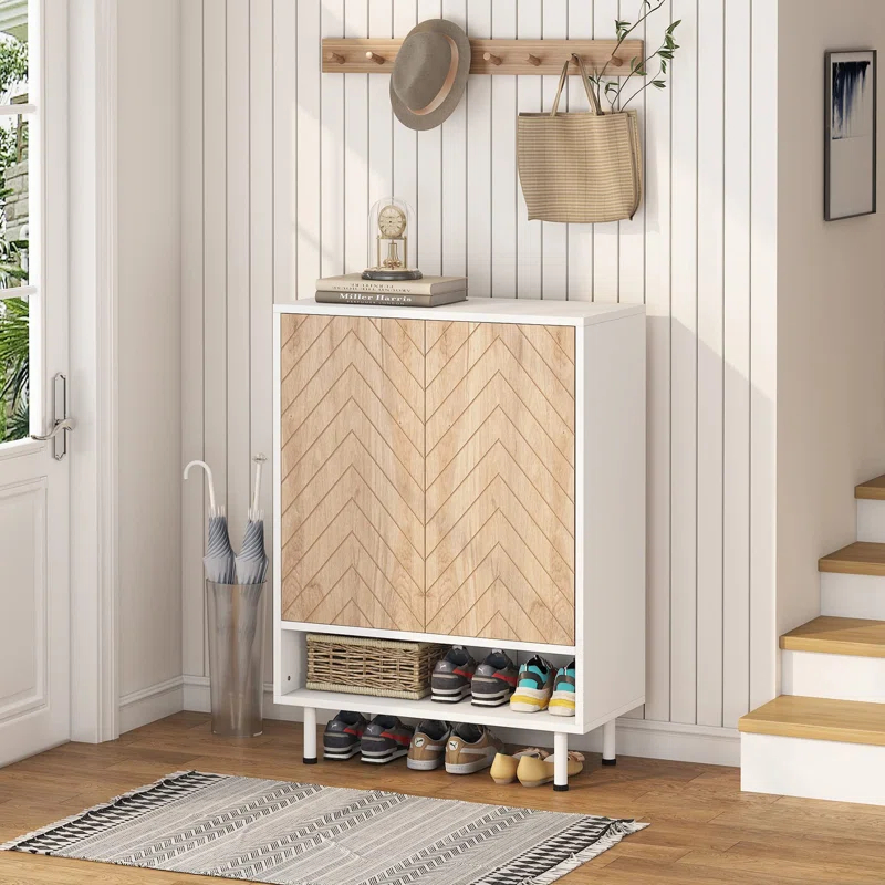 Orren Ellis 18 Pair Shoe Storage Cabinet