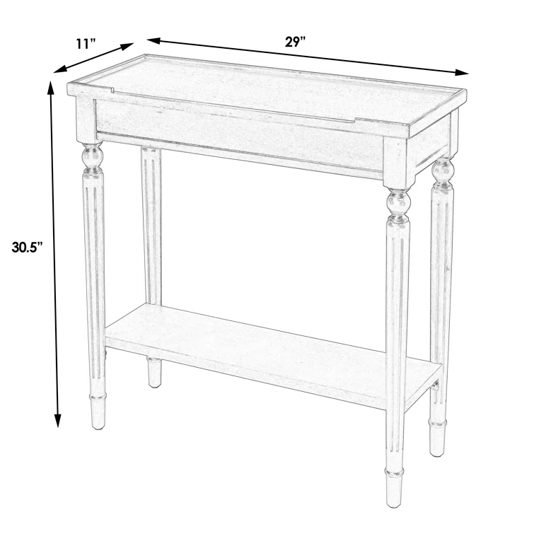 Aubrey Royal Pastel Green Wood Console Table with Storage