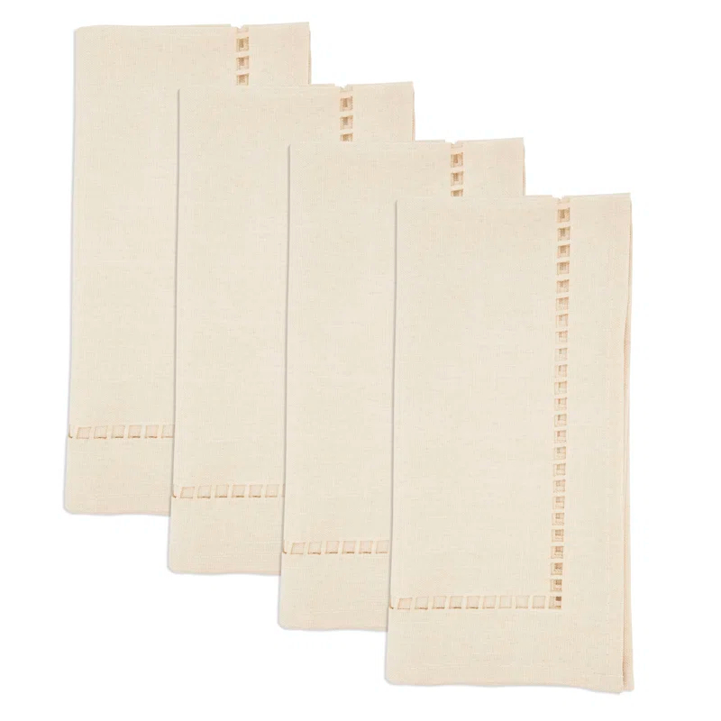 Saro Laser-Cut Hemstitch Napkin (Set of 4)