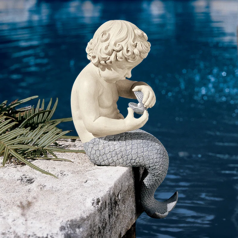Design Toscano The Ocean's Little Treasures Mermaid Statue