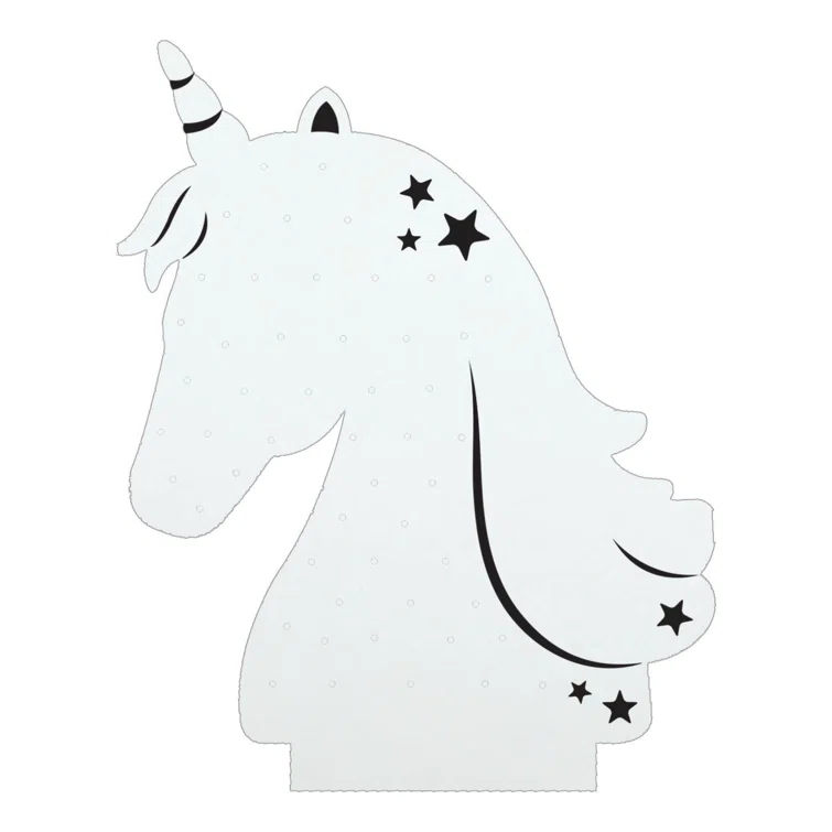 CPS Unicorn Earring Holder LED Night Light with Custom Name Laser Engraved on Acrylic Design Insert