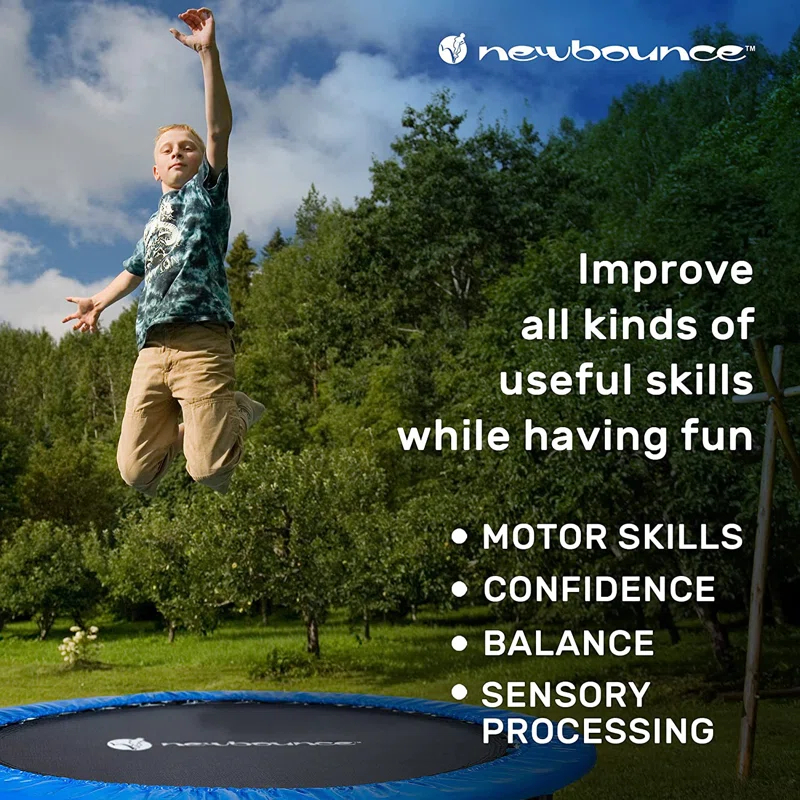 New Bounce New Bounce Mini Trampoline - Foldable Trampoline for Children and Adults - Holds Up to 220 Lbs