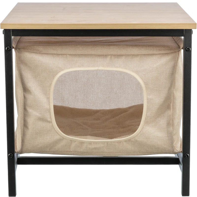 TRIXIE TRIXIE Emmie Indoor Cat Condo, Cat Bed Side Table & Nightstand, Cat Hideaway Cave with Cozy Cushion