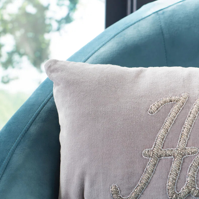 Safavieh Beads Cotton, Velvet Reversible Throw Pillow
