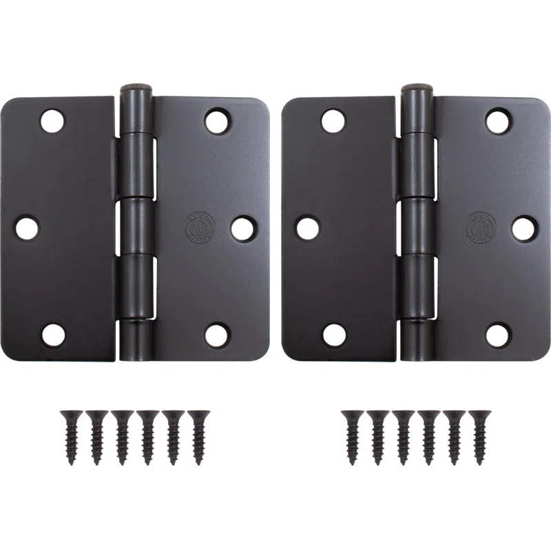 Stone Harbor Hardware 3-1/2" Door Hinges, 1/4" Radius Corner (Set of 2)