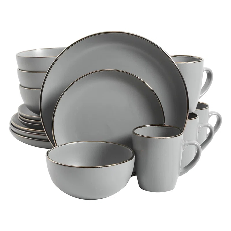 Gibson Home Rockaway Round Stoneware Dinnerware