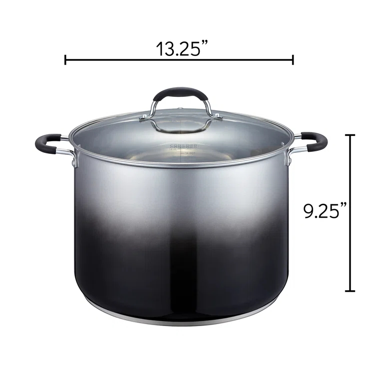 Concord Cookware Concord Cookware 20 Quarts Non-Stick Stainless Steel Stock Pot