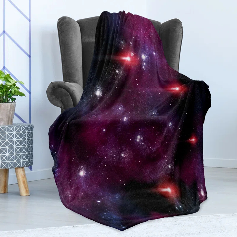 Ambesonne Ambesonne Space Fleece Throw Blanket Stardust Meteor