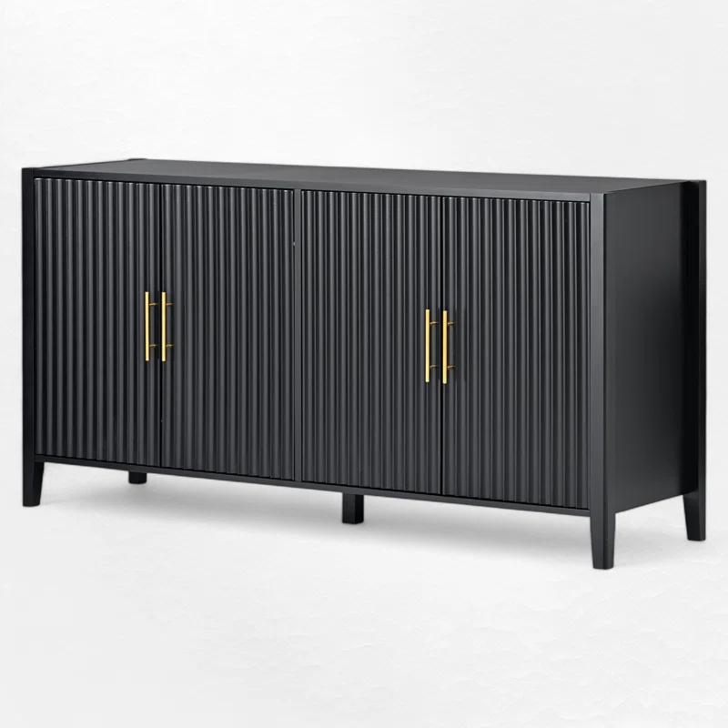 Condola Modern 63.1" Sideboard, Storage Credenza, Buffet Cabinet, Dining Cabinet with Metal Handles