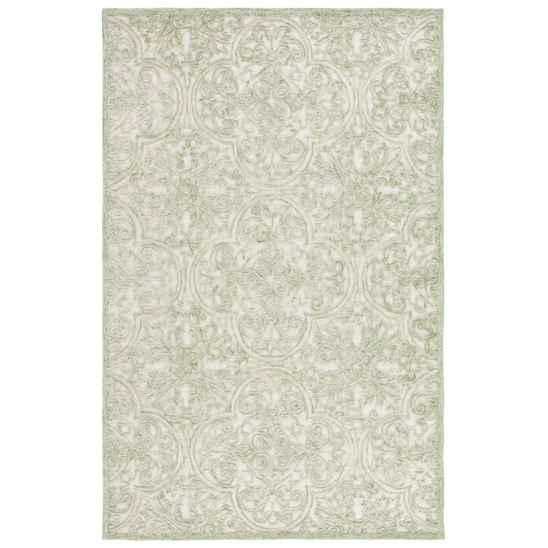 Martha Stewart Rugs Msr Trace Martha Stewart Hand Tufted Wool And Cotton With Latex Damask Rug