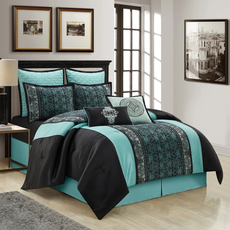 Nanshing America, Inc Arabesque 8 Piece Traditional Comforter Set