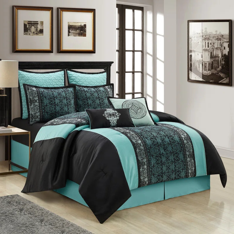Nanshing America, Inc Arabesque 8 Piece Traditional Comforter Set