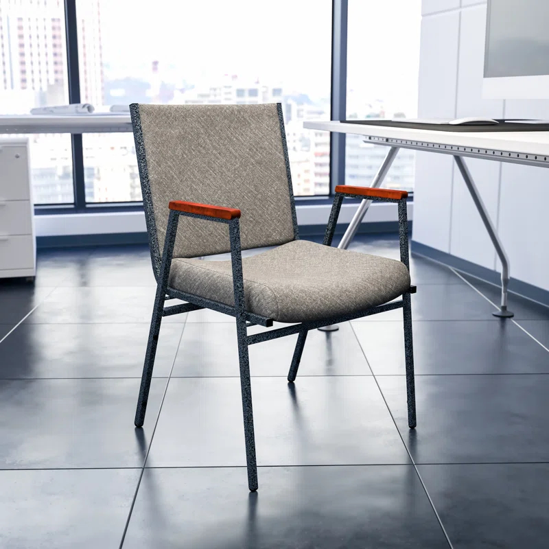 Flash Furniture Aliya Heavy Duty Stack Chair with Arms (Set of 4)