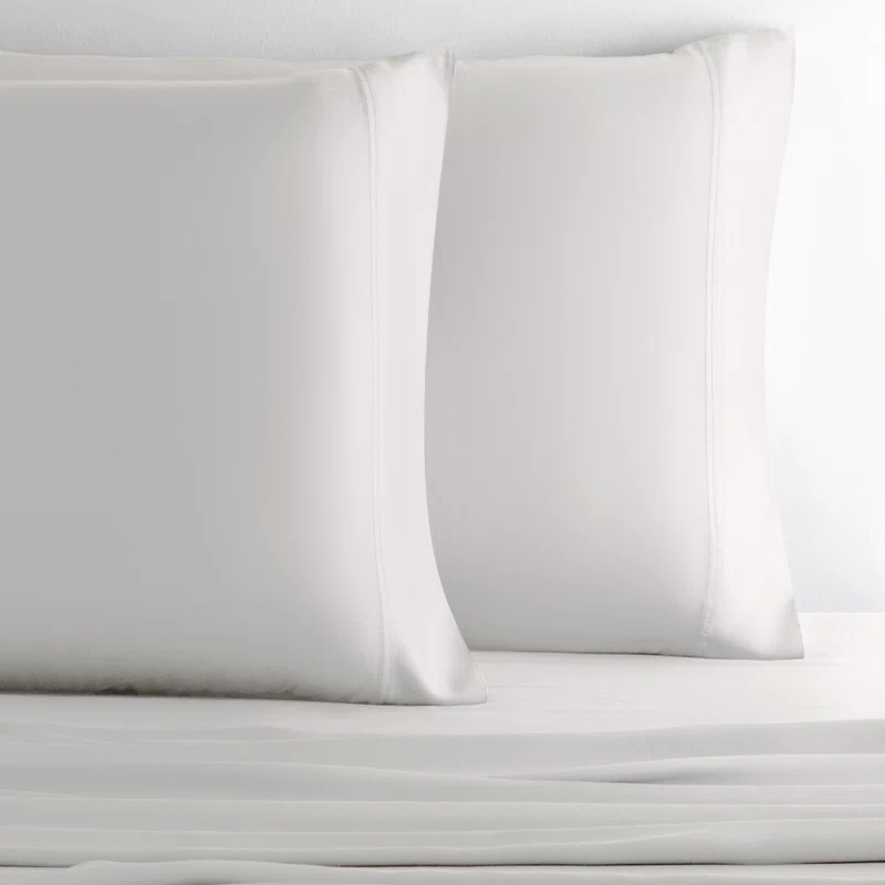 Cariloha Retreat 2-Piece Sateen Pillowcase Set | Lyocell Material | Breathable, Corner Straps, Extra soft & Cooling | Wayfair