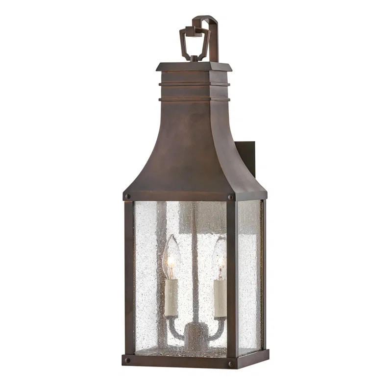 Hinkley Beacon Hill 2 - Bulb 23" H Seeded Glass Outdoor Wall Lantern
