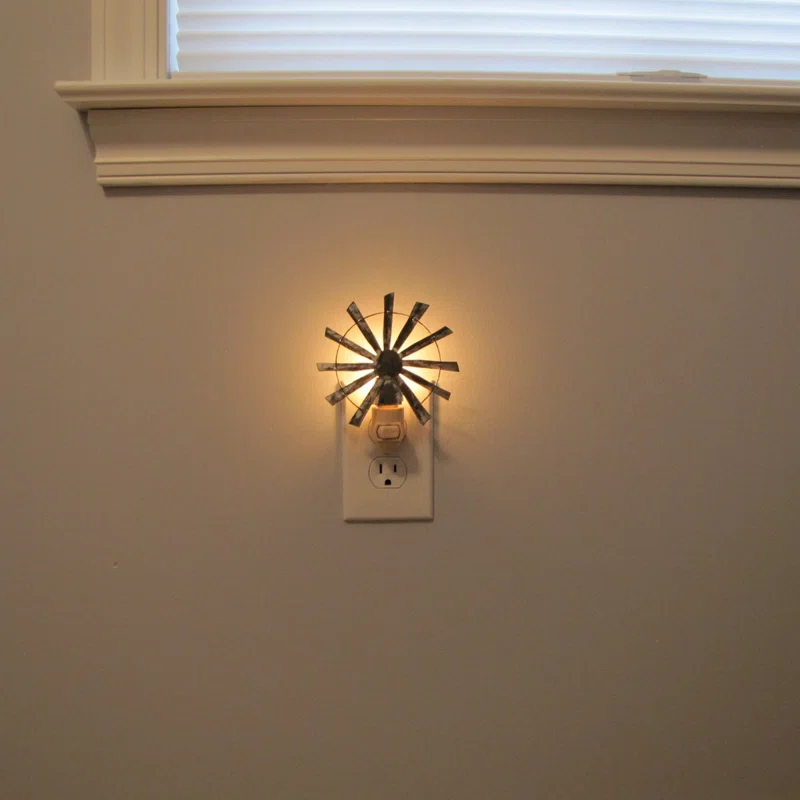 Treasure Gurus Windmill Plug-In Wall Lamp Safety Night Light