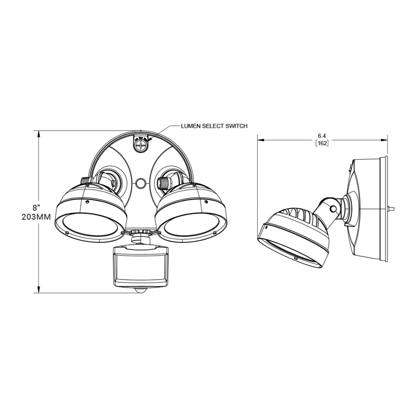 Cooper Lighting LLC 2 - Head LED Hardwired Outdoor Security Flood Light with Motion Sensor (Set of 2)