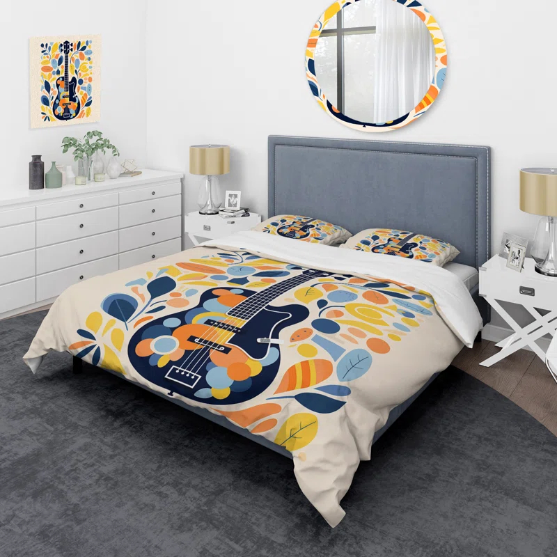 Design Art Bass Guitar Harmony - Fruits Duvet Cover Set