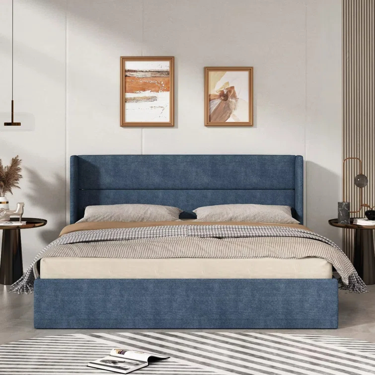Latitude Run® Gaillarde Hydraulic Lift Up Storage Upholstered Platform Bed