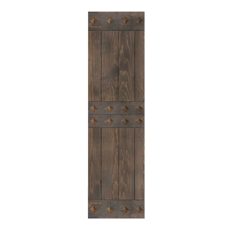 IsLife 84'' Solid Wood Paneled Matte without Installation Hardware Kit Barn Door