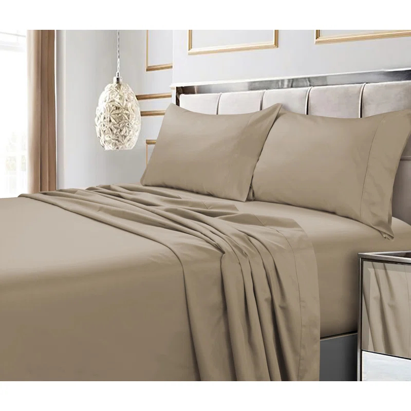 Tribeca Living 600 Thread Count 100% Cotton Extra Deep Pocket Sheet Set