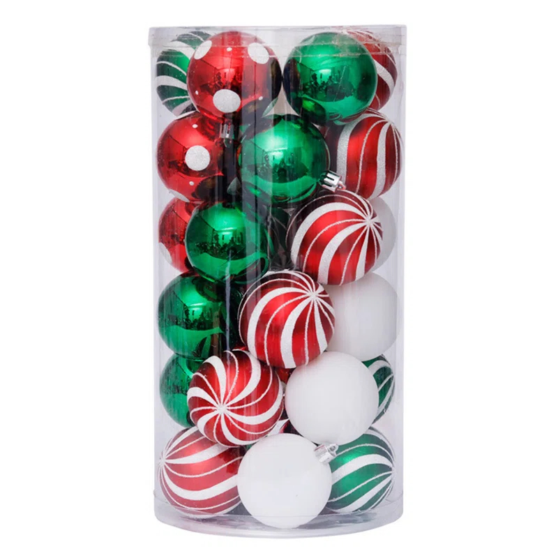WS at Home 30 Piece Shatterproof Ball Ornaments Set