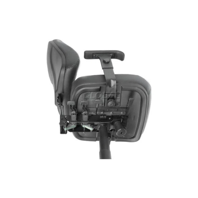 Interion Office Chair With High Back & Adjustable Arms, Leather, Black