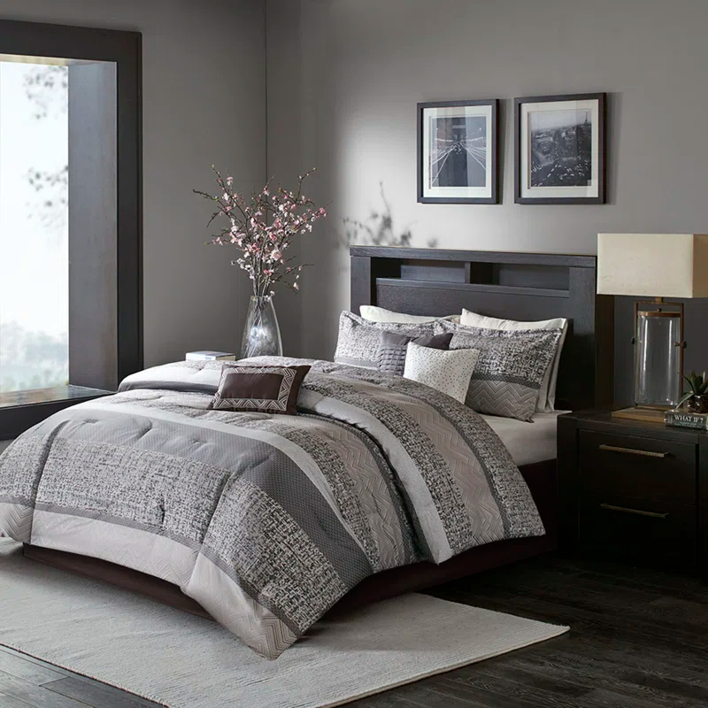 Rhapsody 7 Piece Jacquard Comforter Set