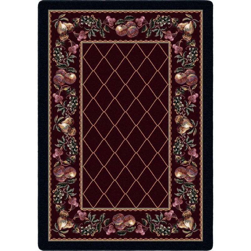 Milliken Fruit Medley Garnet Lattice Area Rug