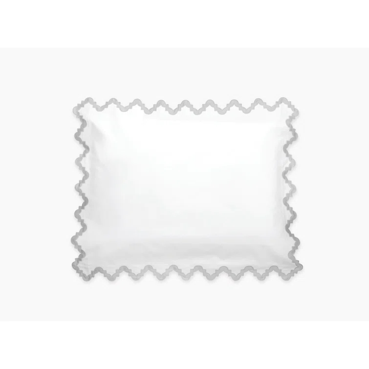 Aziza Silver Cotton Embellished Standard/Queen Sham