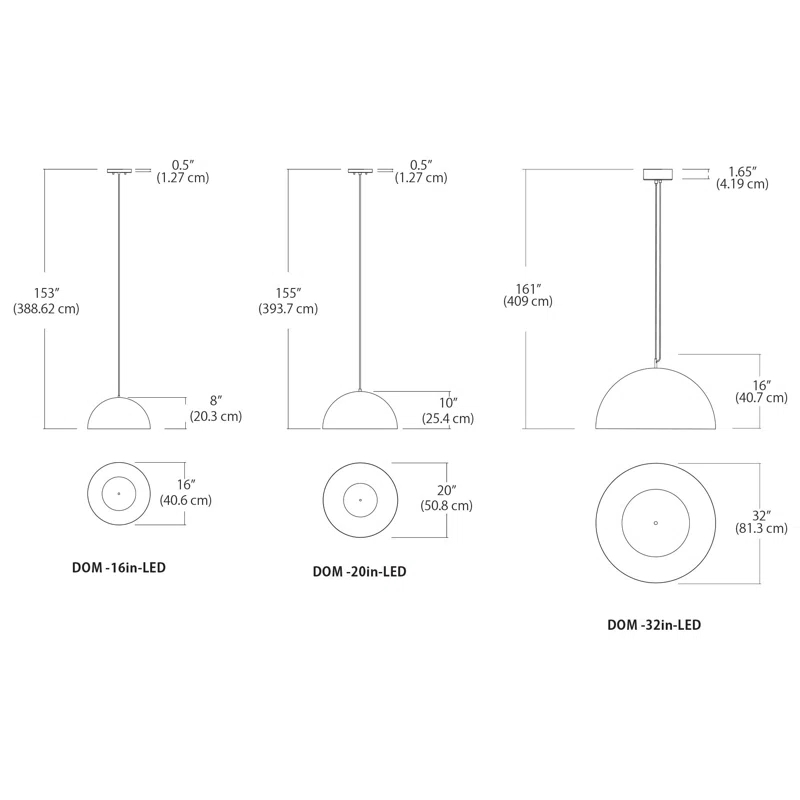 Blackjack Lighting Domos Pendant Interior - Integrated LED - 12W