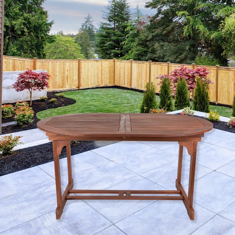 Northlight Seasonal Oval Outdoor Acacia Wood Folding Patio Dining Table