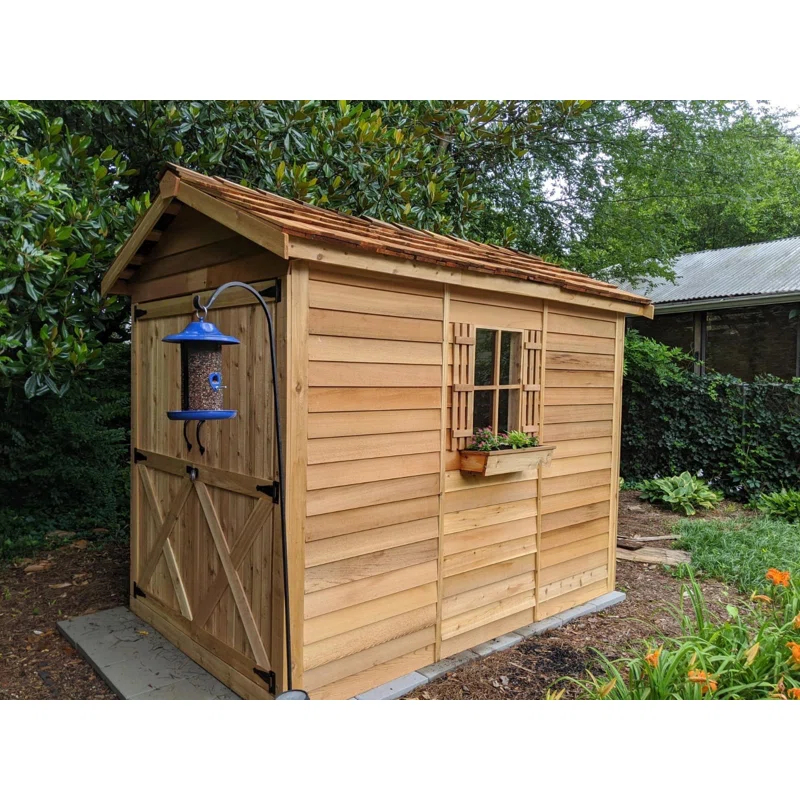 Cedarshed Rancher 6 ft. W x 9 ft. D Western Red Cedar Wood Storage Shed