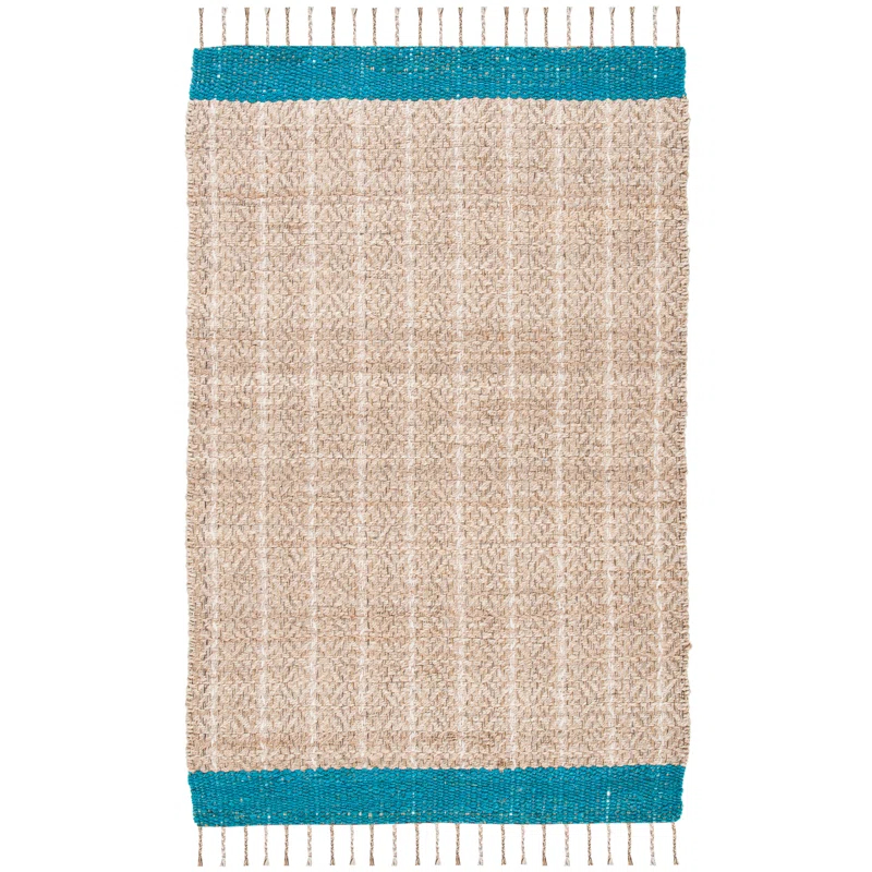 Union Rustic Abbie-J Hand Woven 0.8 Jute 0.2 Cotton Striped Rug