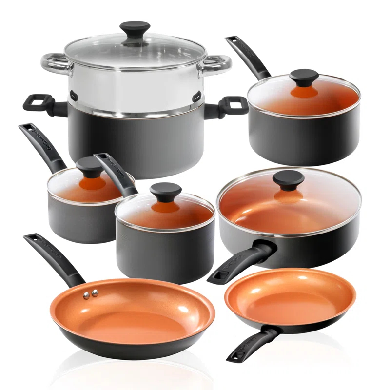Gotham Steel Gotham Steel Pro Premier Hard Anodized 13 Piece Nonstick Cookware Set