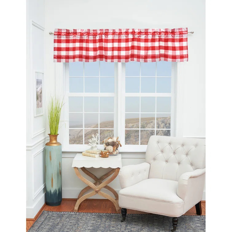 C&F Home Franklin Cotton Valance Window Treatment (Set of 2)
