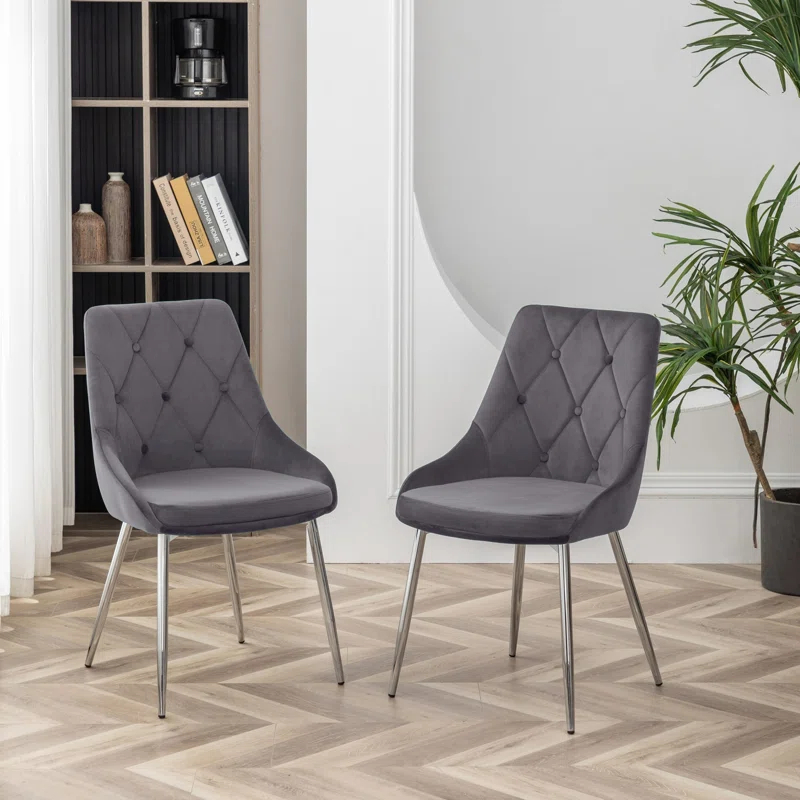 Stanca 20'' H Velvet Upholstered Side Chair