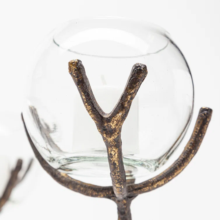 Rustic Vine 30'' Distressed Wood Five-Arm Candelabra