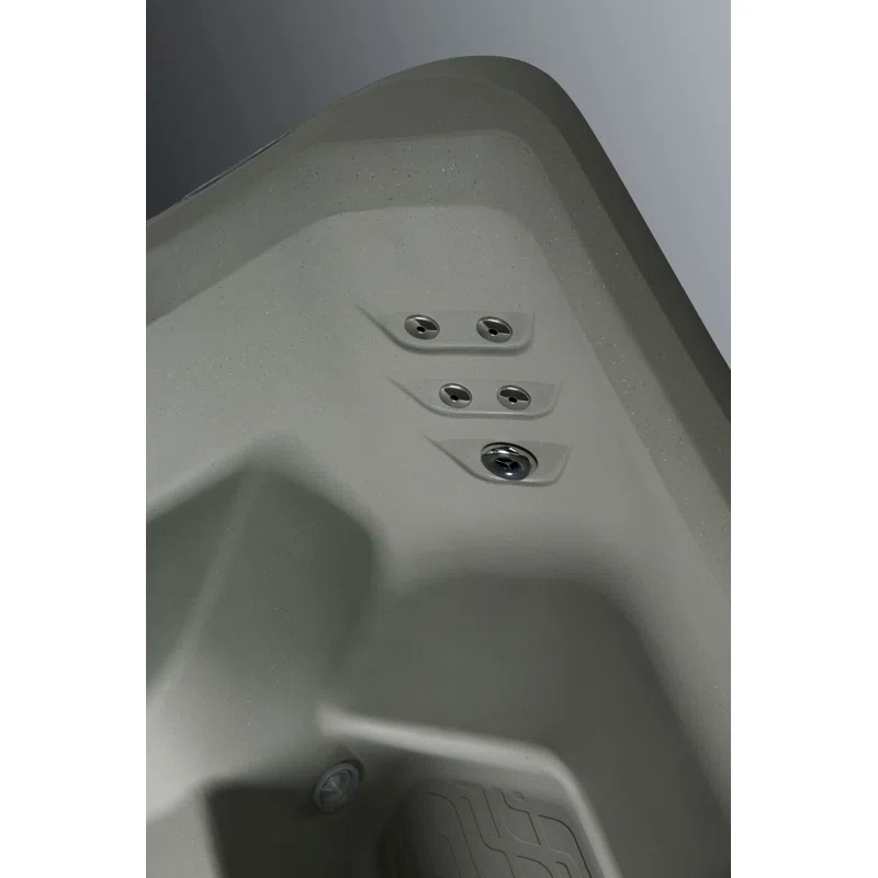 HYDROLUXE SPAS Ibiza Hot Tub 4-Person Lounger, 24 SS Jet, 110V/220V, Stainless Heater, Ozone, Waterfall and Upgraded Lighting
