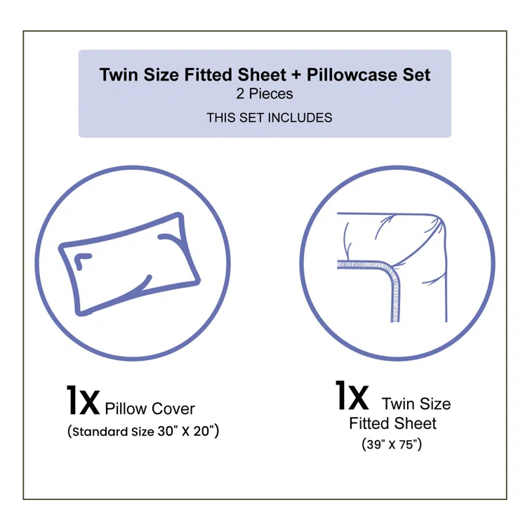 Ambesonne Microfiber Sheet Set (Set of 2)